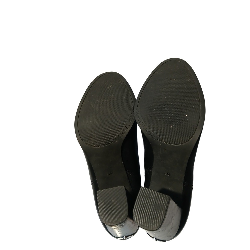 Michael Kors Black Leather Block Heel Chelsea Ankle Boots Women's Size 8.5 - Picture 6 of 8